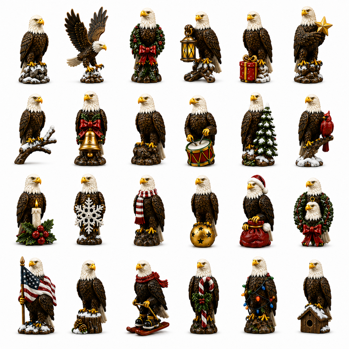 ✨24-Day Christmas Countdown Advent Calendar – bald eagle  Ornament