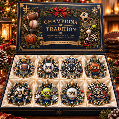 🏆 250th Anniversary Sports Heritage Christmas Ornaments – Keepsake Gifts for Sports Fans 🎄