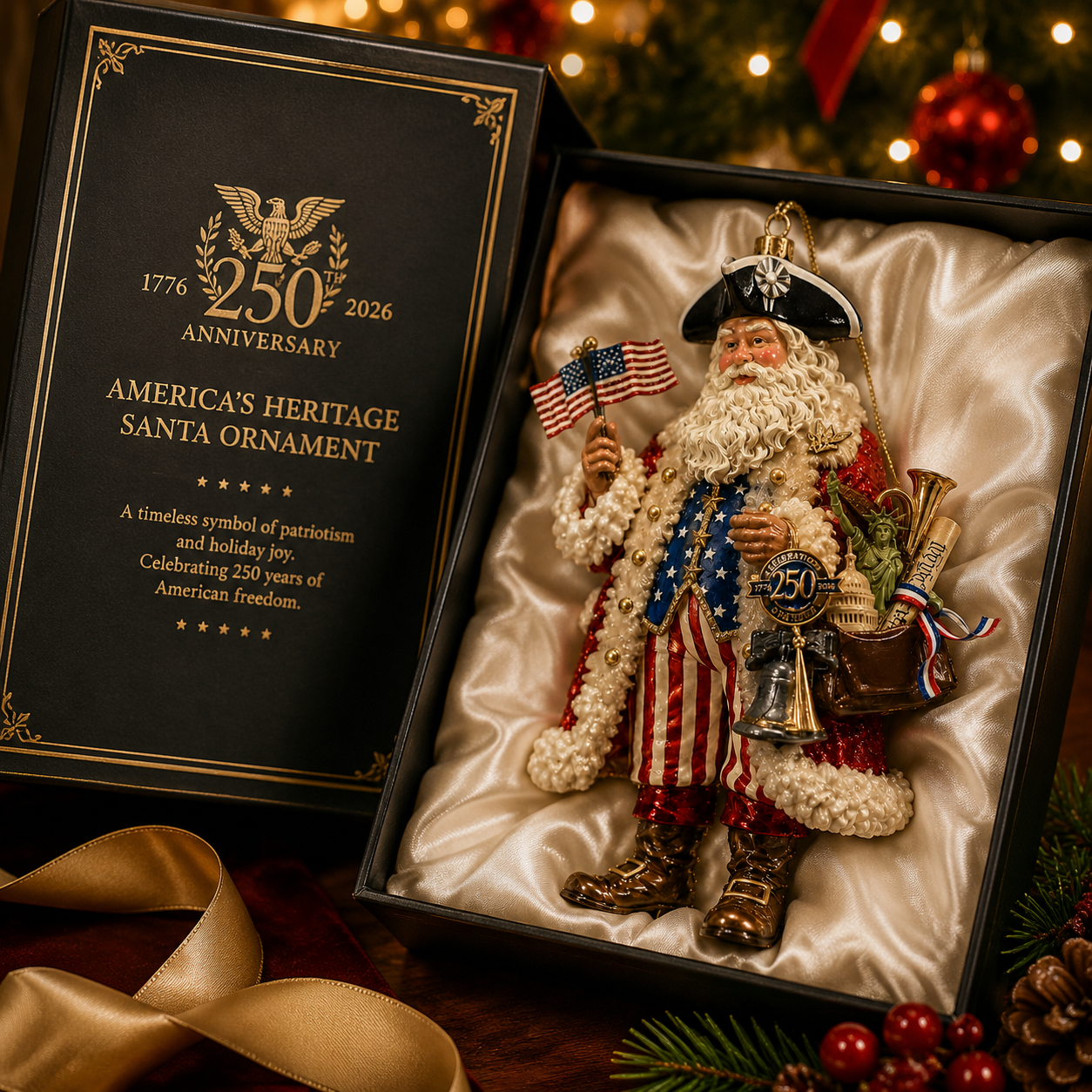✨250th Anniversary Santa Claus Christmas Tree Ornament