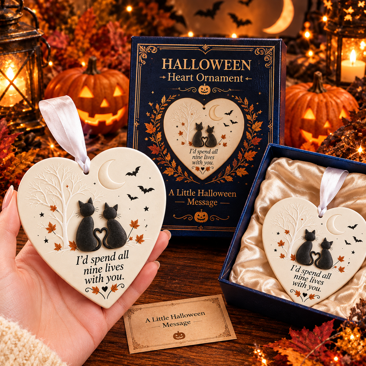 🎃❤  Fall Family Connection Heart Ornaments — A Little Keepsake for the Ones You Love Most,Without box