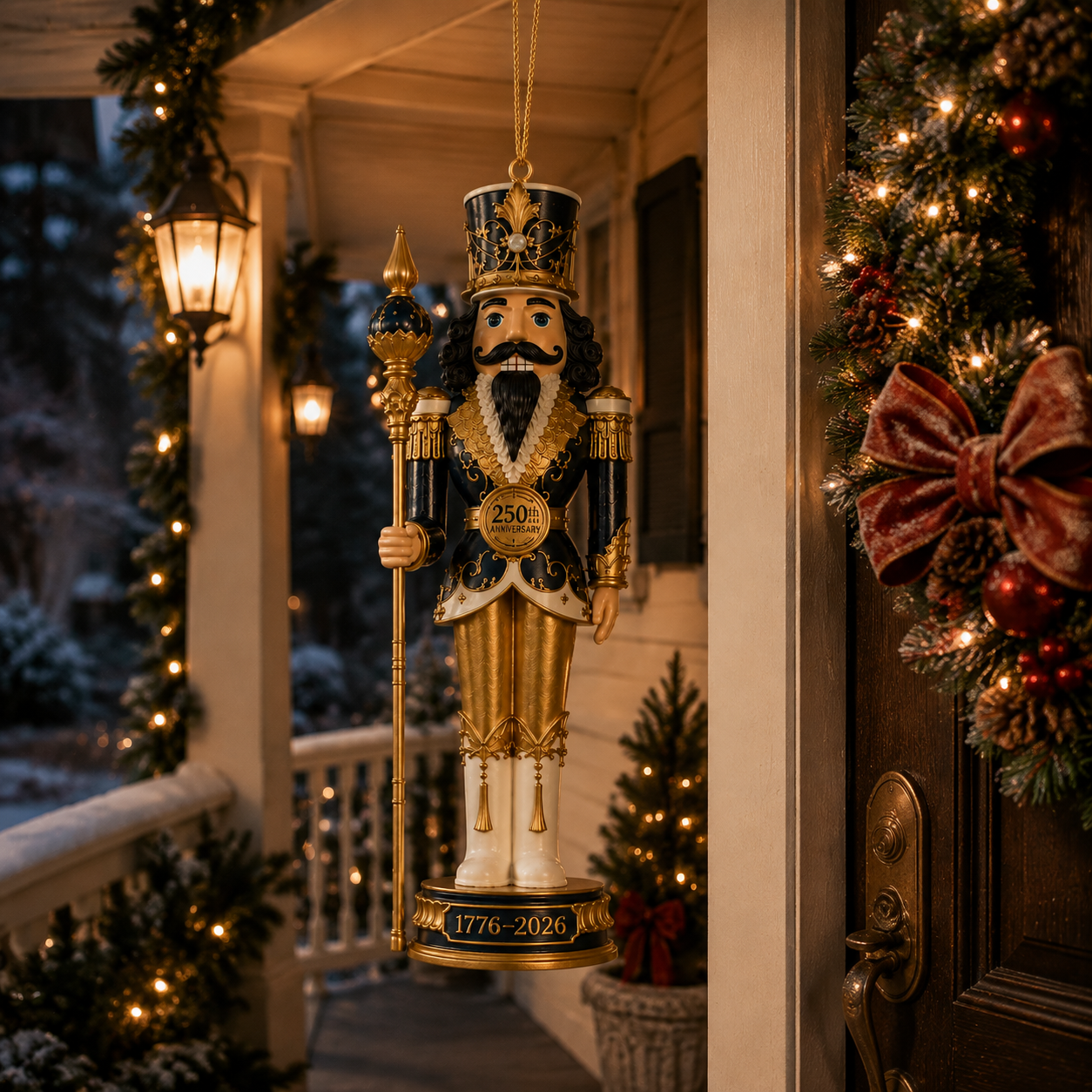 🔥Last 50 pcs✨⏰ Limited anniversary edition✨2026 America 250th Anniversary Midnight Blue Nutcracker King Ornament