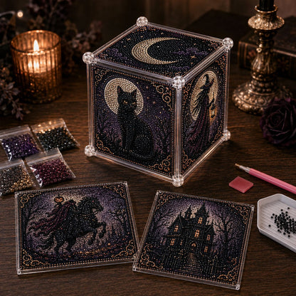 ✨ Sparkle Your Holidays! DIY Diamond Art Festive Cube Box (Decor & Storage in One!) 🎁
