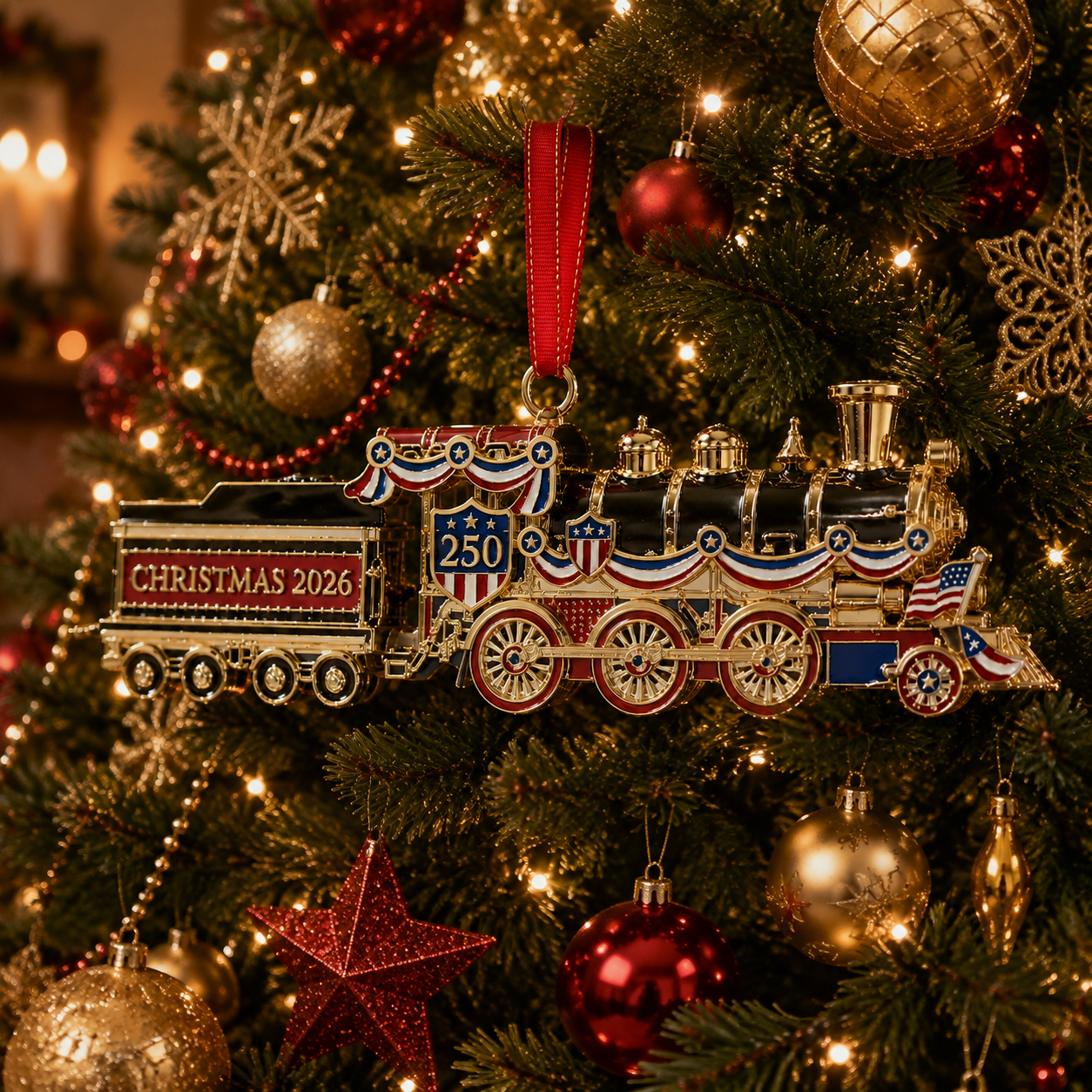 ✨250th Anniversary Edition Christmas Train Ornament