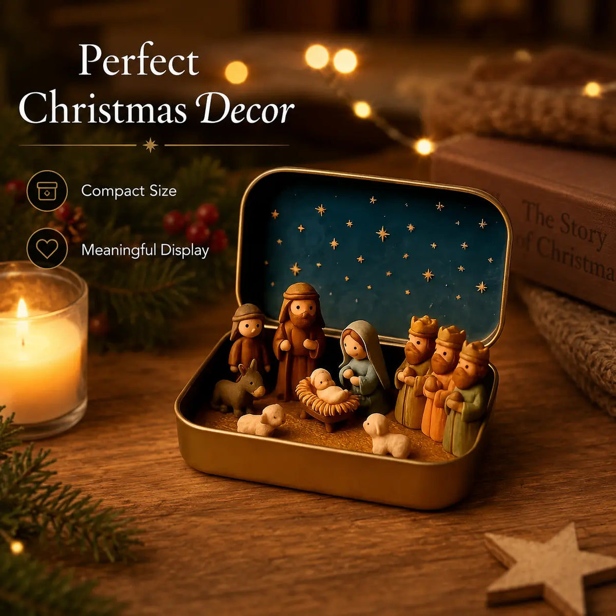 Religious Pocket-Size Mini Nativity Scene Set with Storage Box⛪ - image 9