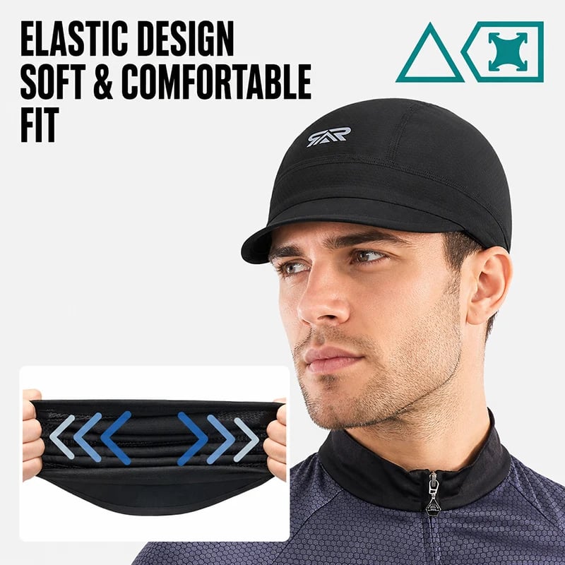 🔥HOT SALE🔥💯Quick-Dry Breathable Helmet Liner Sun Visor Skull Cycling Cap - image 5