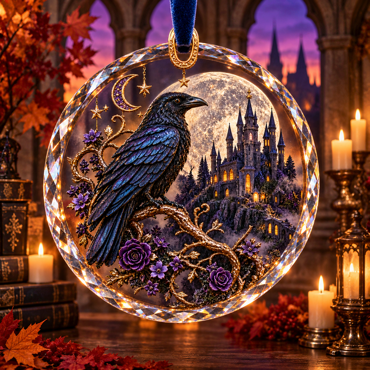 2026 Enchanted Halloween Hanging Ornaments – 8 Whimsical Designs with Ghosts, Black Cats & Moonlit Magic