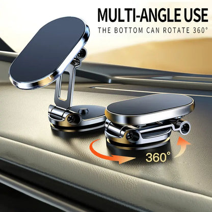 Foldable 360° Rotatable Metal Magnetic Car Phone Holder 🧲 - image 1