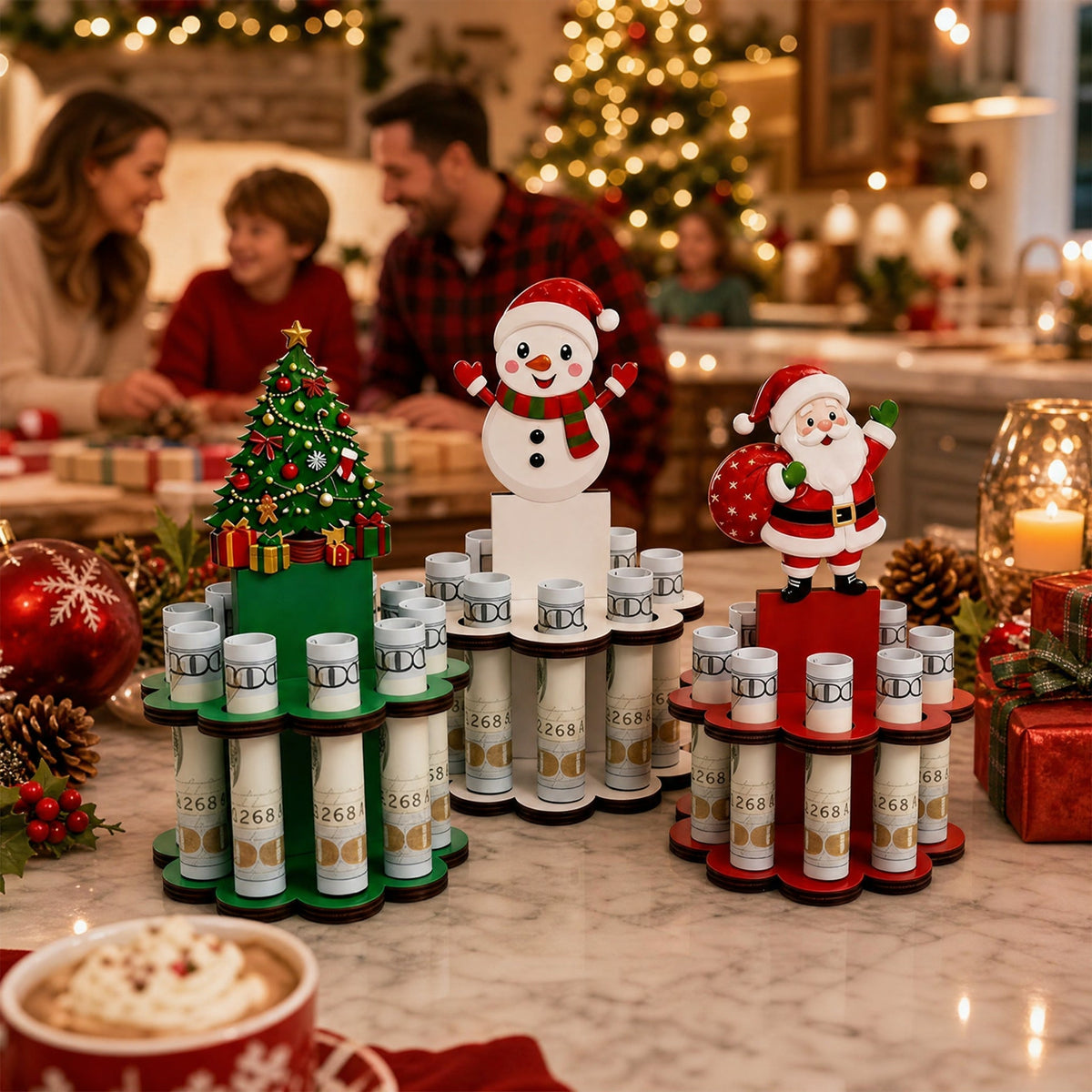 Christmas Tabletop Wooden Money Holder 🎁 - image 3