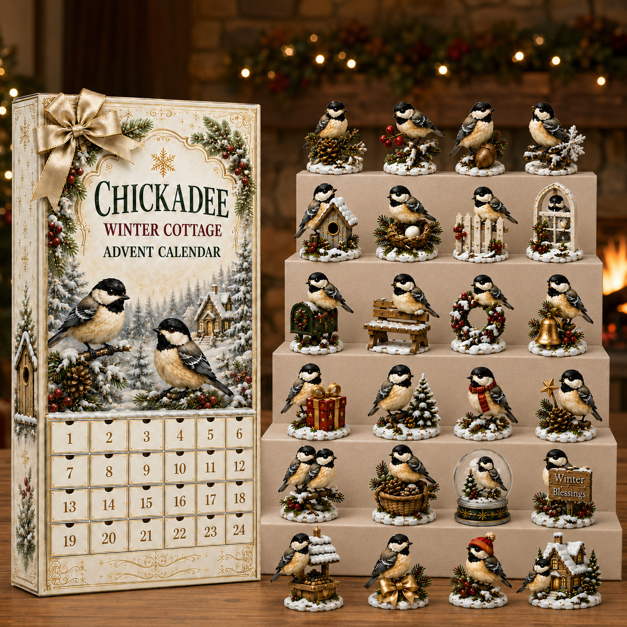 🔥Last 30 pcs✨⏰Last day 50% off🔥✨24-Day Advent Calendar - Chickadee