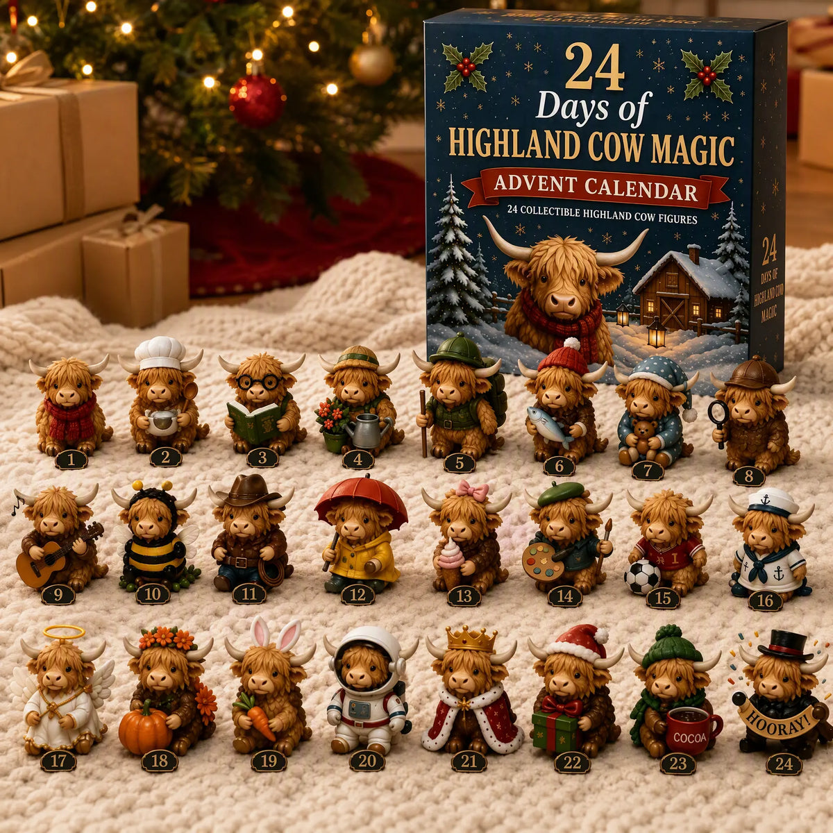 24-Day Highland Cow Advent Calendar - Christmas Countdown Gift Box 🐄🎁 - image 12