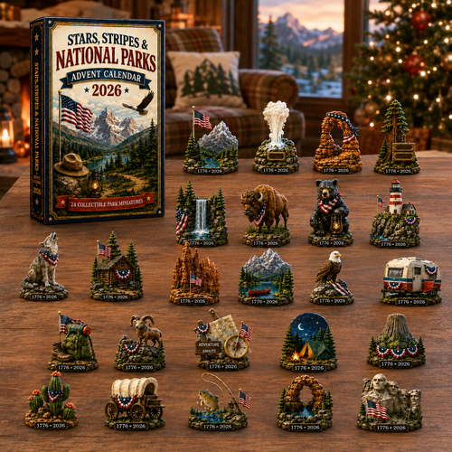 National Parks Adventure Advent Calendar 2026 – 24 Days of American Wilderness, Collector-Grade Miniature Keepsakes, Acrylic Charms Blind Box