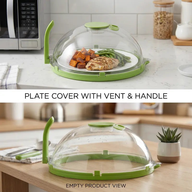 🎁2-in-1 Transparent Microwave Splatter Cover With Handle - image 4
