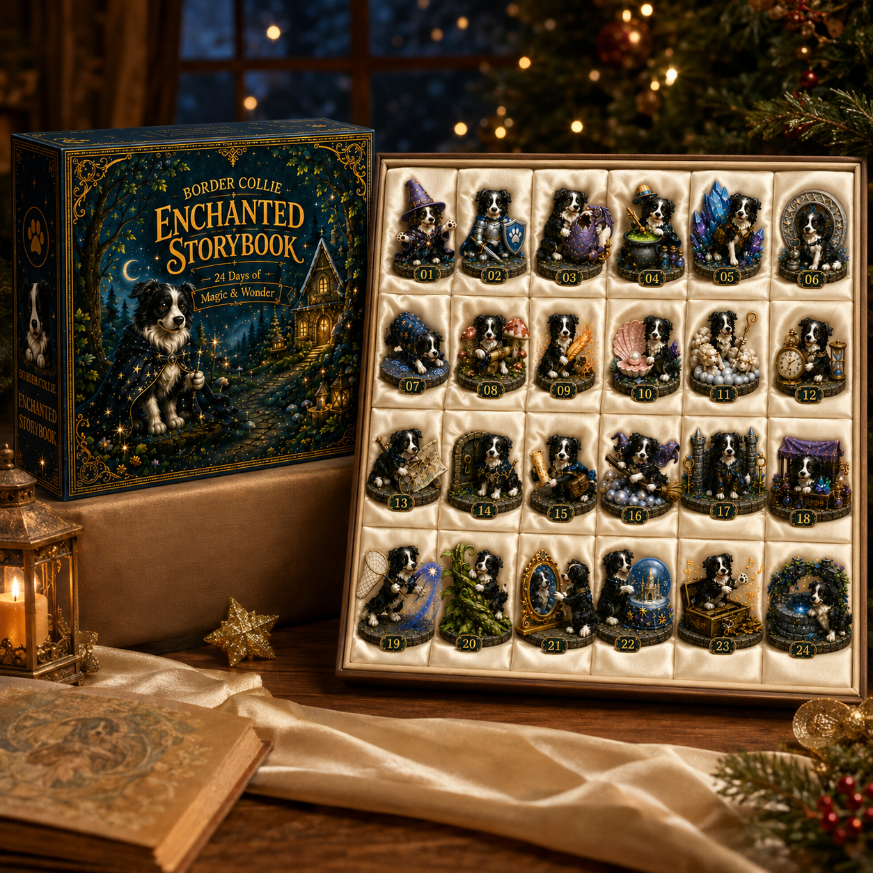 Border Collie Enchanted Advent Calendar 2026 – 24 Days of Magical Miniature Dog Figurines, Christmas Surprises & Storybook Adventures