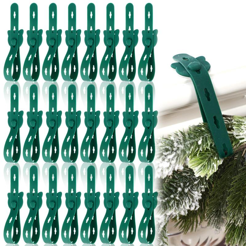 6Pcs Reusable Silicone Adhesive Christmas Garland Hooks - Traditional Household Hanger🎄