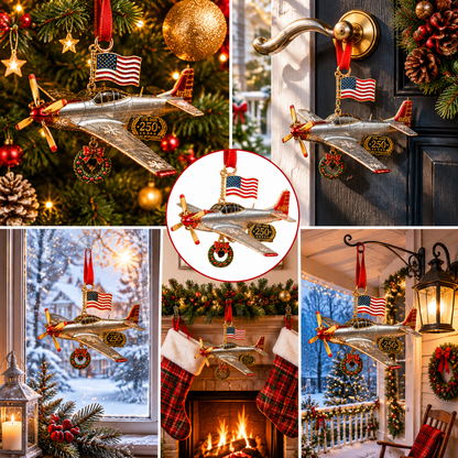 ✨250th Anniversary Airplane-Shaped Christmas Ornament