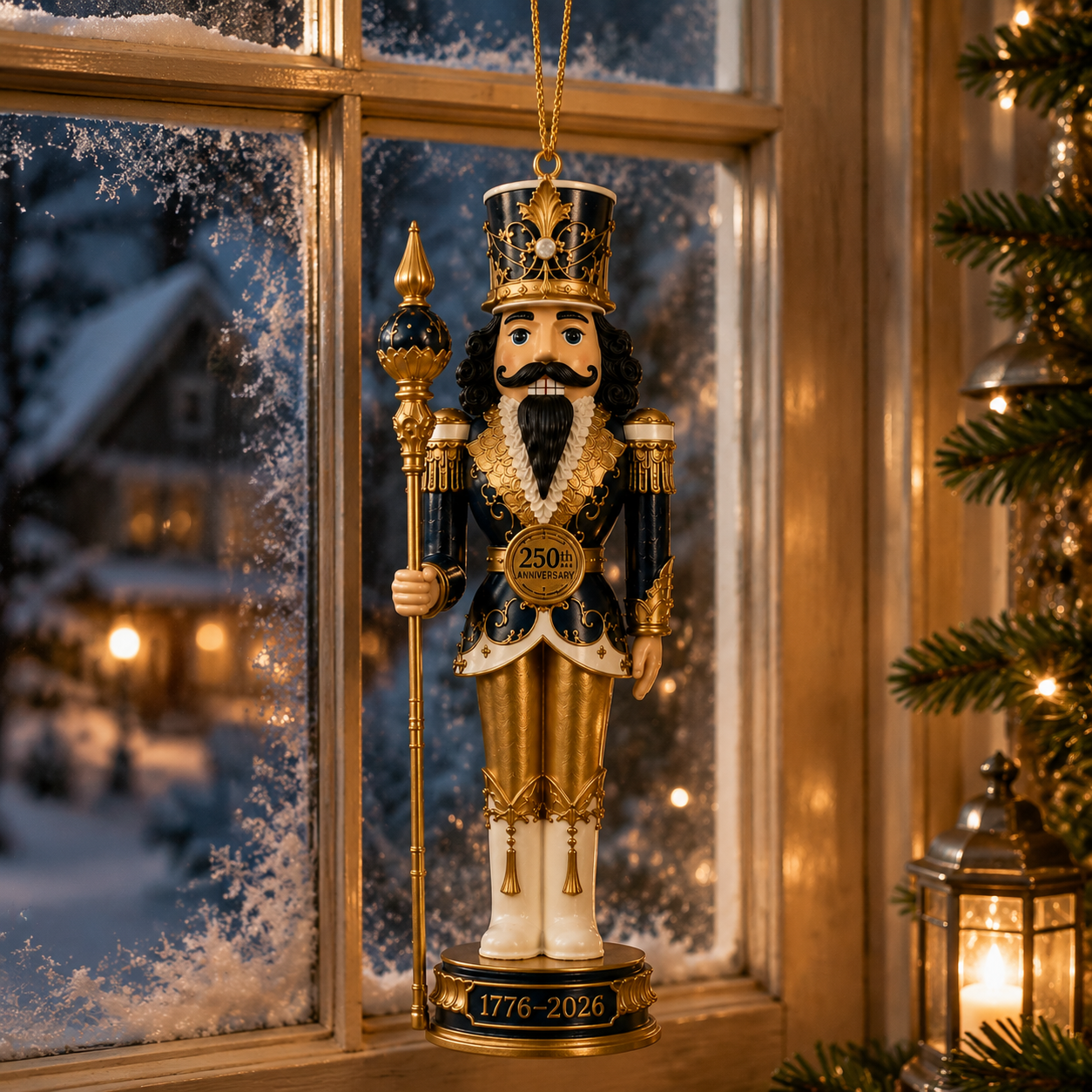 🔥Last 50 pcs✨⏰ Limited anniversary edition✨2026 America 250th Anniversary Midnight Blue Nutcracker King Ornament