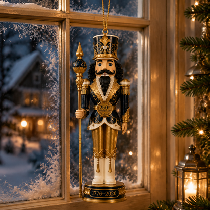 🔥Last 50 pcs✨⏰ Limited anniversary edition✨2026 America 250th Anniversary Midnight Blue Nutcracker King Ornament