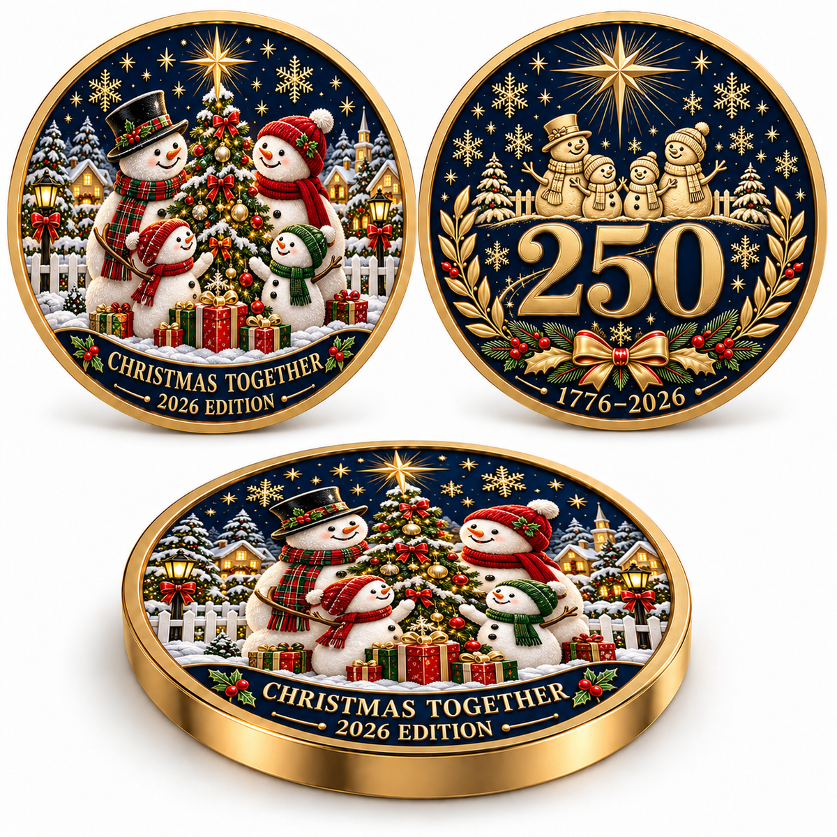 2026 Christmas Stories Commemorative Coin Collection – 7 Festive Designs Celebrating the 250th Anniversary