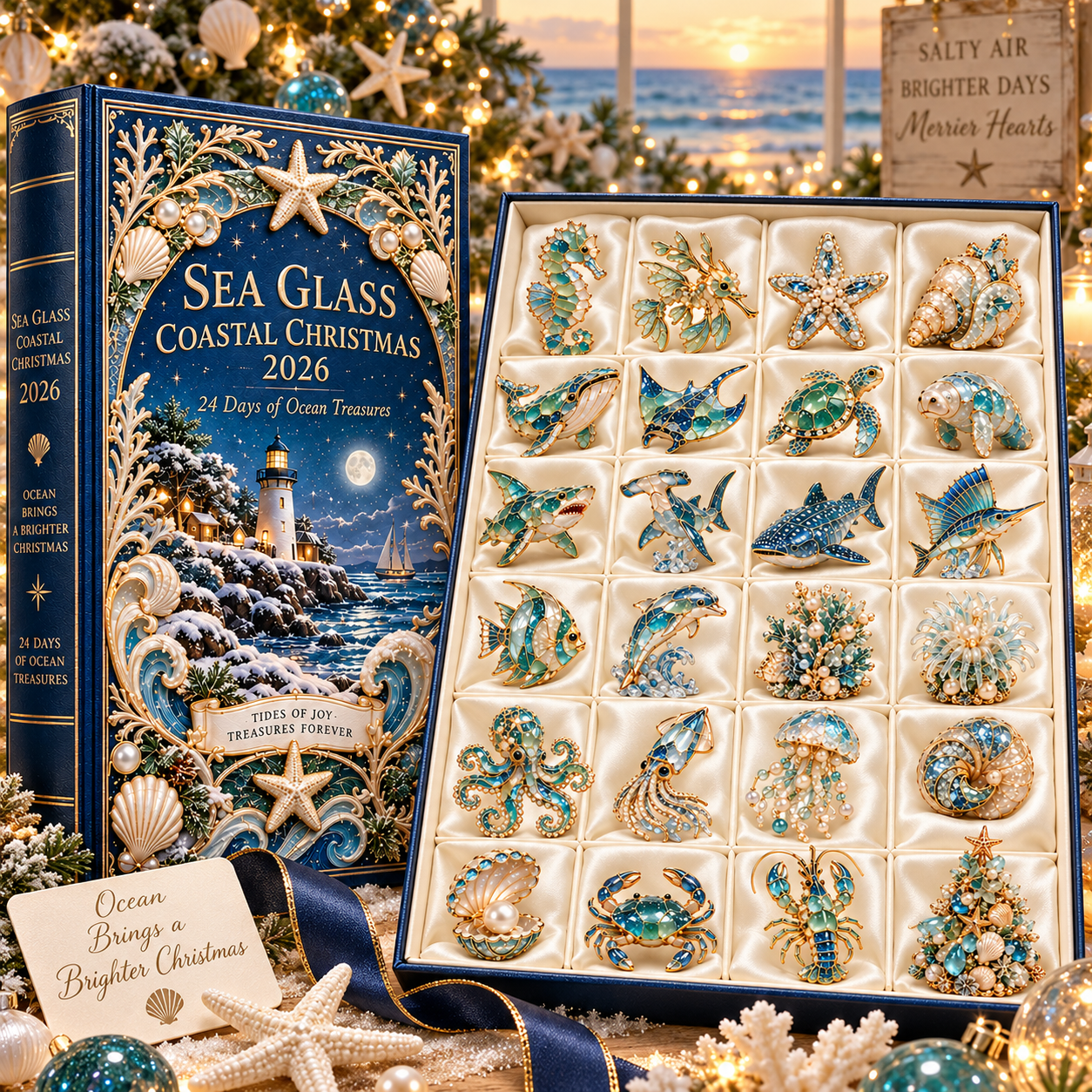 24 Days of Ocean Treasures — Sea Glass Coastal Christmas Advent Calendar 2026