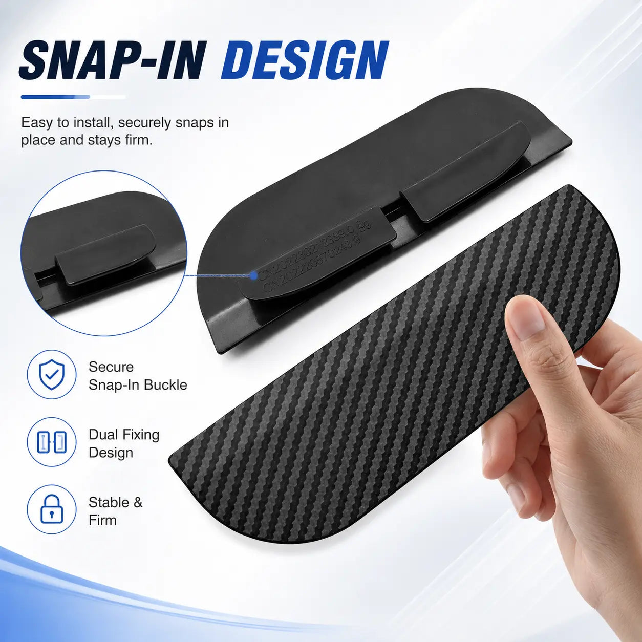 2PCS Car Side Mirror Rain Guards - Carbon Look ABS Visor Covers 🌧️ - image 1