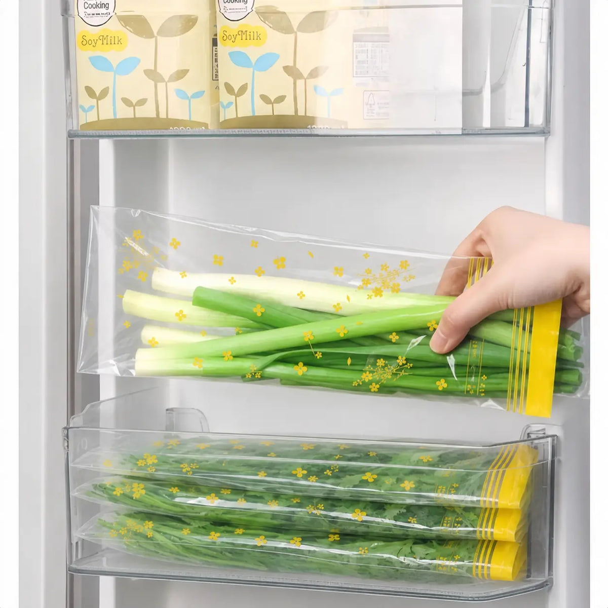 15PCS Thick Double Seal Food Storage Bags, Reusable Self-Sealing Pouches 🥡 - image 9