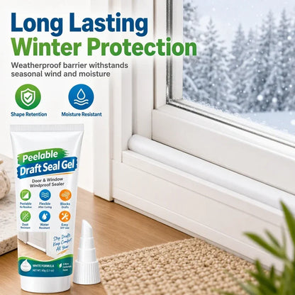 🚪50% OFF NOW! Peelable Door Window Gap Sealant Gel – Removable Windproof Draft Stopper, Waterproof Dustproof Sealer for Home Gap Insulation