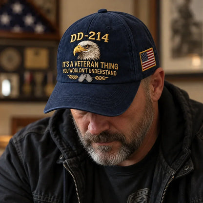 100% Handmade DD-214 Veteran Honor Embroidered Cap(𝐂𝐡𝐚𝐝 𝐒𝐦𝐢𝐭𝐡 𝐇𝐚𝐧𝐝𝐦𝐚𝐝𝐞®) - Buy 2 Get Extra 10% Off