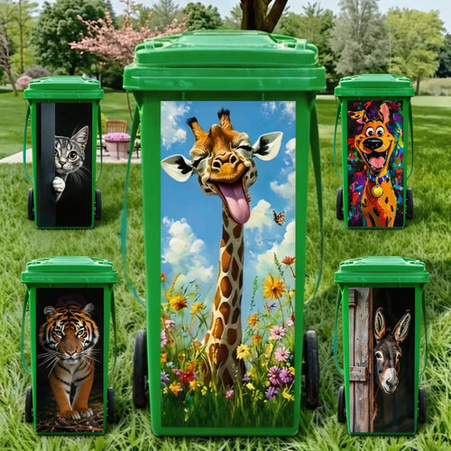 🐴 Creative Trash Can Sticker with Colourful Cartoon - image 1