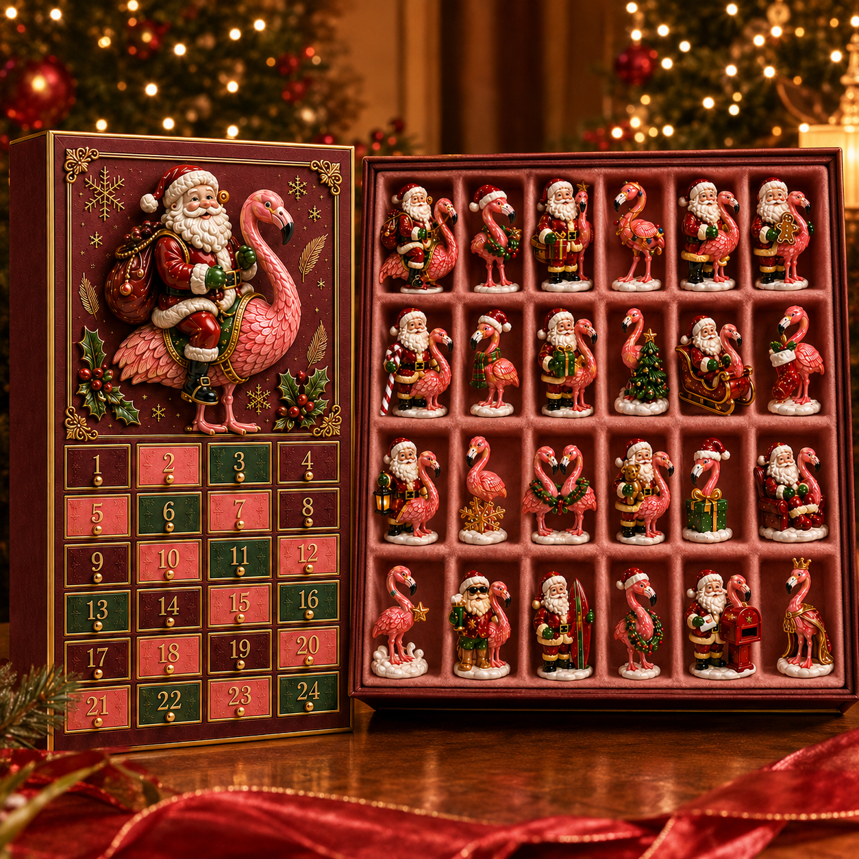 🦩2026 Santa Flamingo Christmas Advent Calendar
