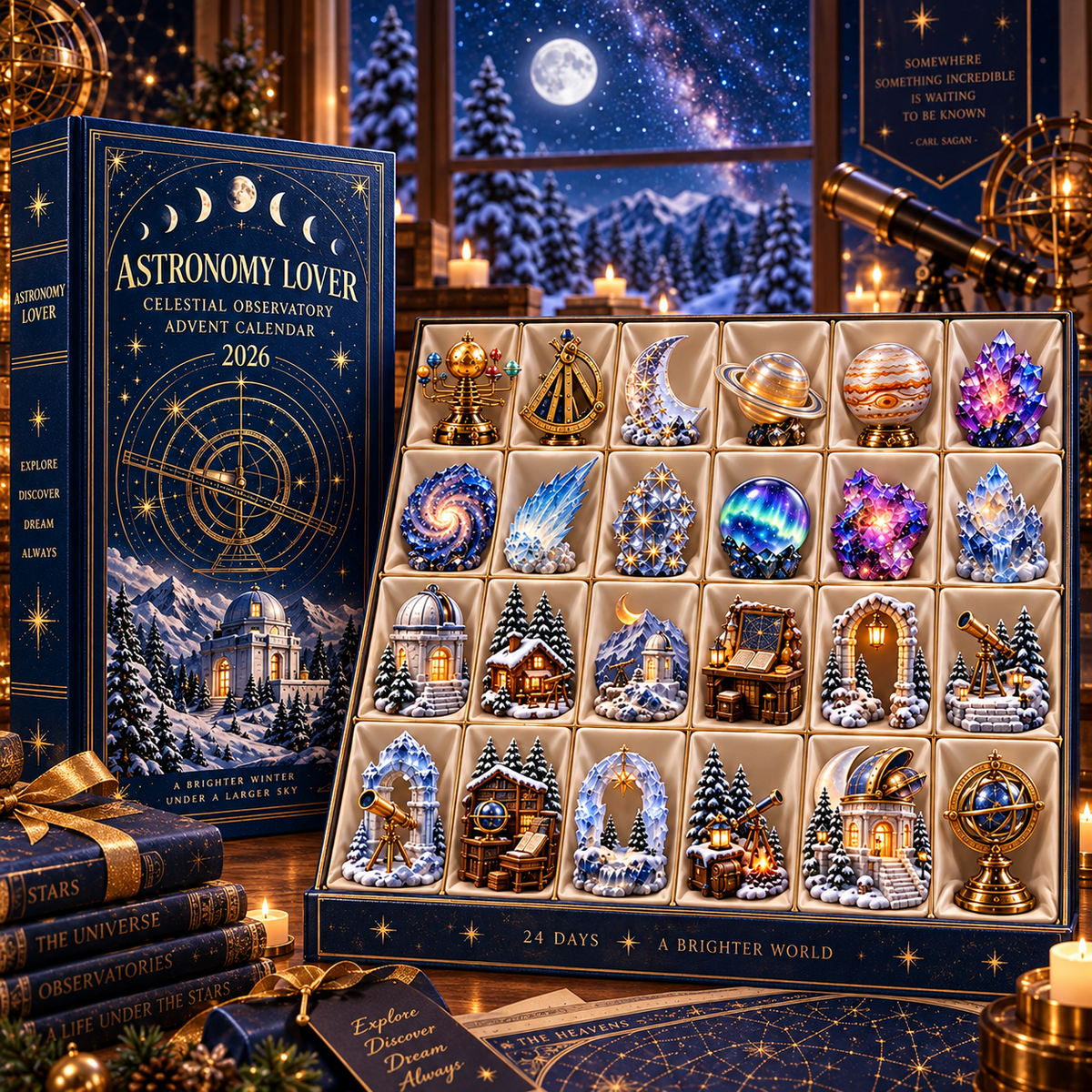 24 Nights Beneath the Stars — Astronomy Lover Celestial Observatory Advent Calendar 2026