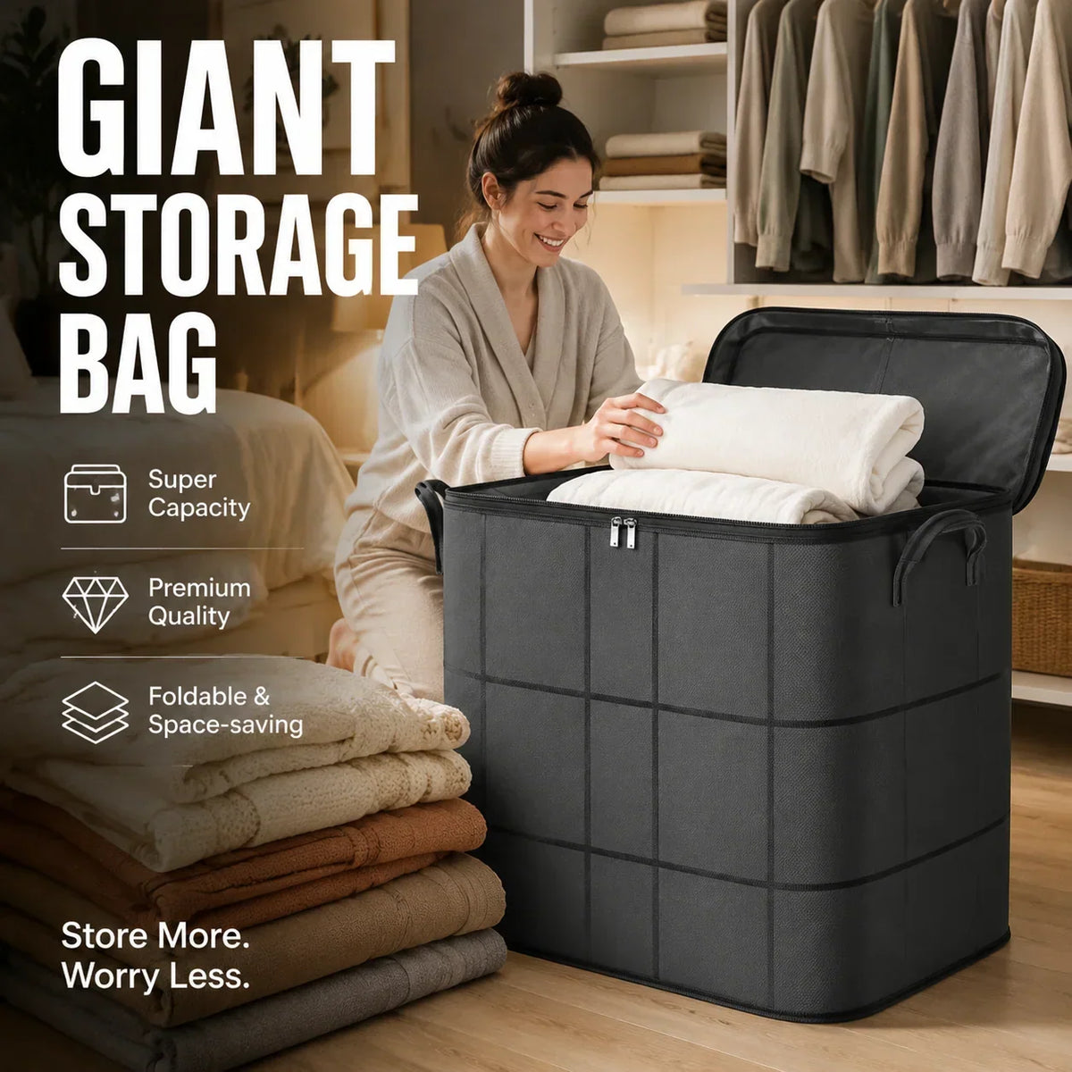 📦 Foldable Storage Tote | Waterproof, Dustproof, Spacious & Portable 🌟