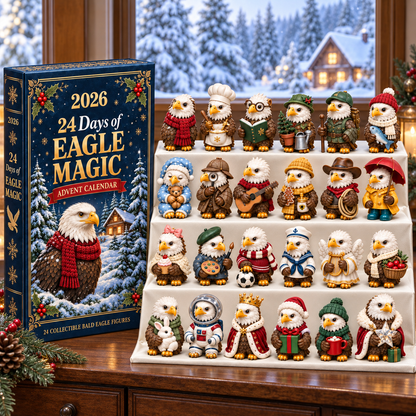 2026 Eagle Magic Advent Calendar – 24 Unique  Bald Eagle Figurines for a Magical Christmas Countdown