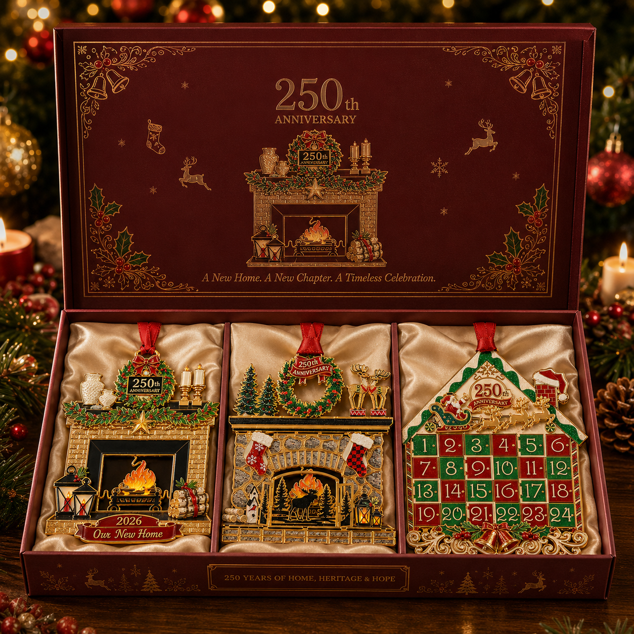 🔥Last 50pcs✨⏰ Limited anniversary edition✨Christmas fireplace decorations