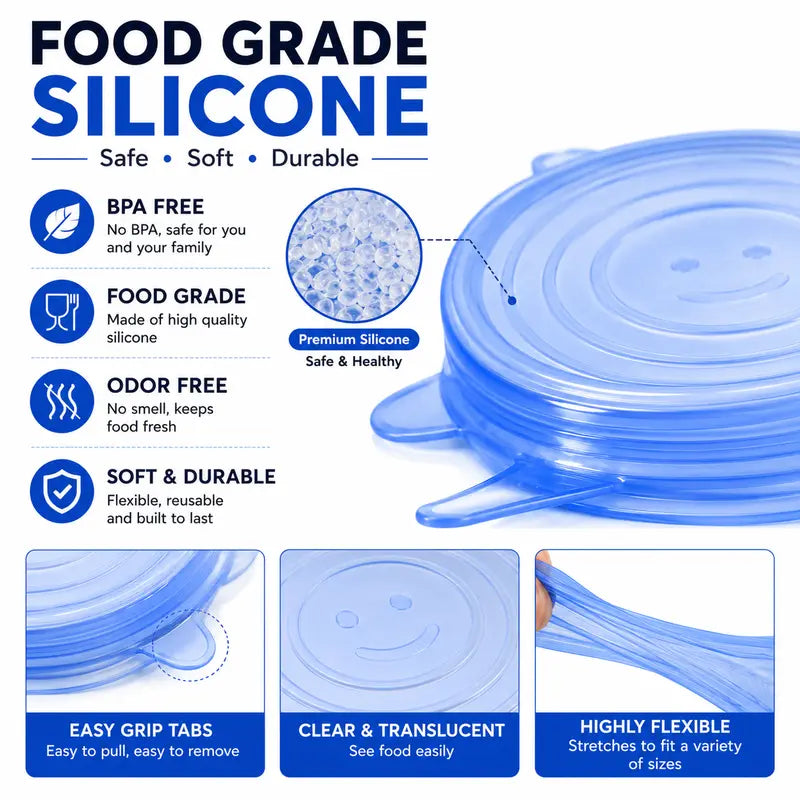 🥣 LIMITED‑TIME 50% OFF! 🫙 Adpartner Silicone Lids for Food Storage (6-Pack) ♻️ - image 15