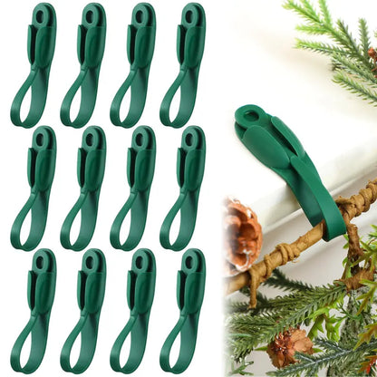 6Pcs Reusable Silicone Adhesive Christmas Garland Hooks - Traditional Household Hanger🎄