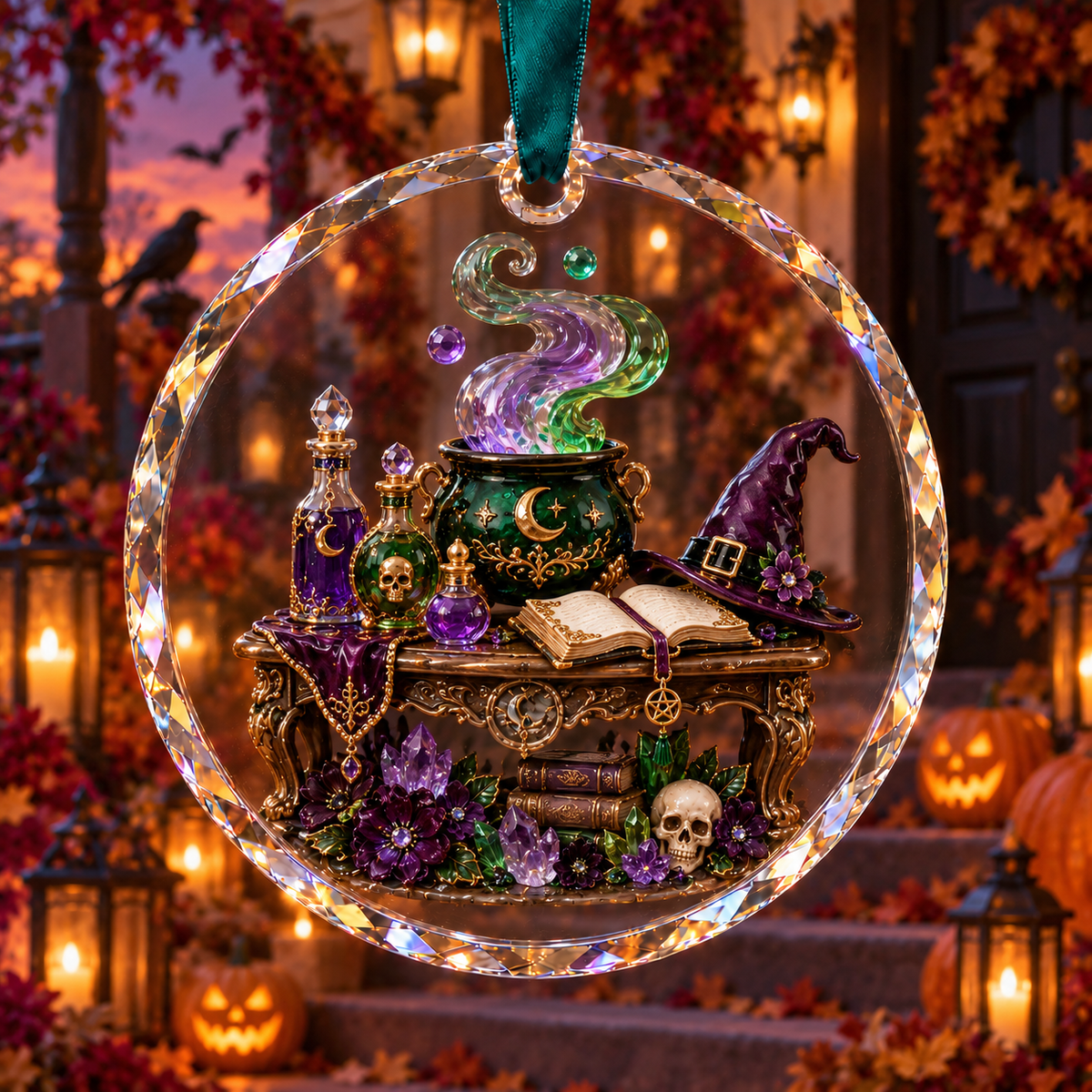 2026 Enchanted Halloween Hanging Ornaments – 8 Whimsical Designs with Ghosts, Black Cats & Moonlit Magic