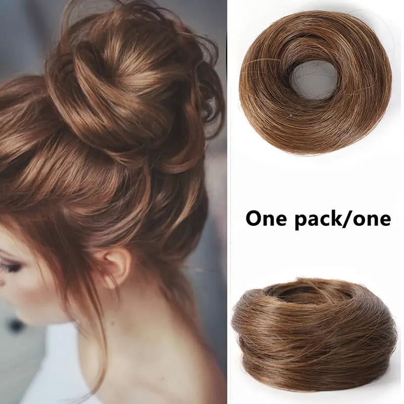 Synthetic Messy Bun Hair Piece for Women, Curly Updo Scrunchie Extension for Instant Volume and a High Crown💇‍♀️ - image 15