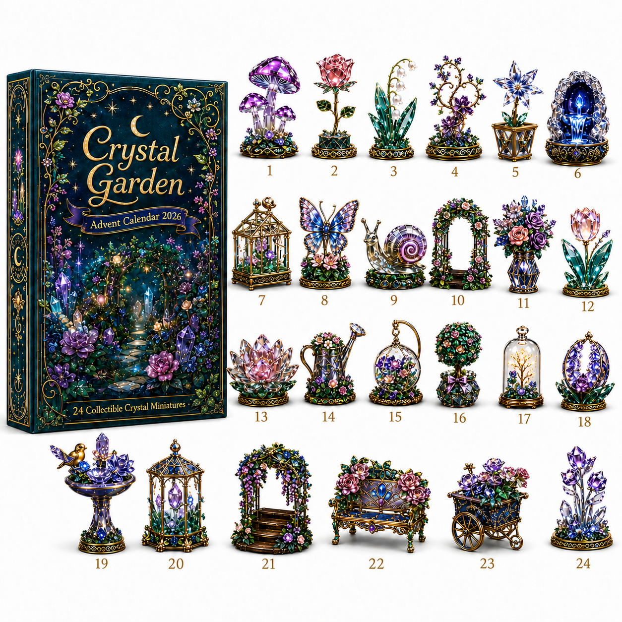 Crystal Garden Advent Calendar 2026 – 24-Day Magical Crystal Garden Collection