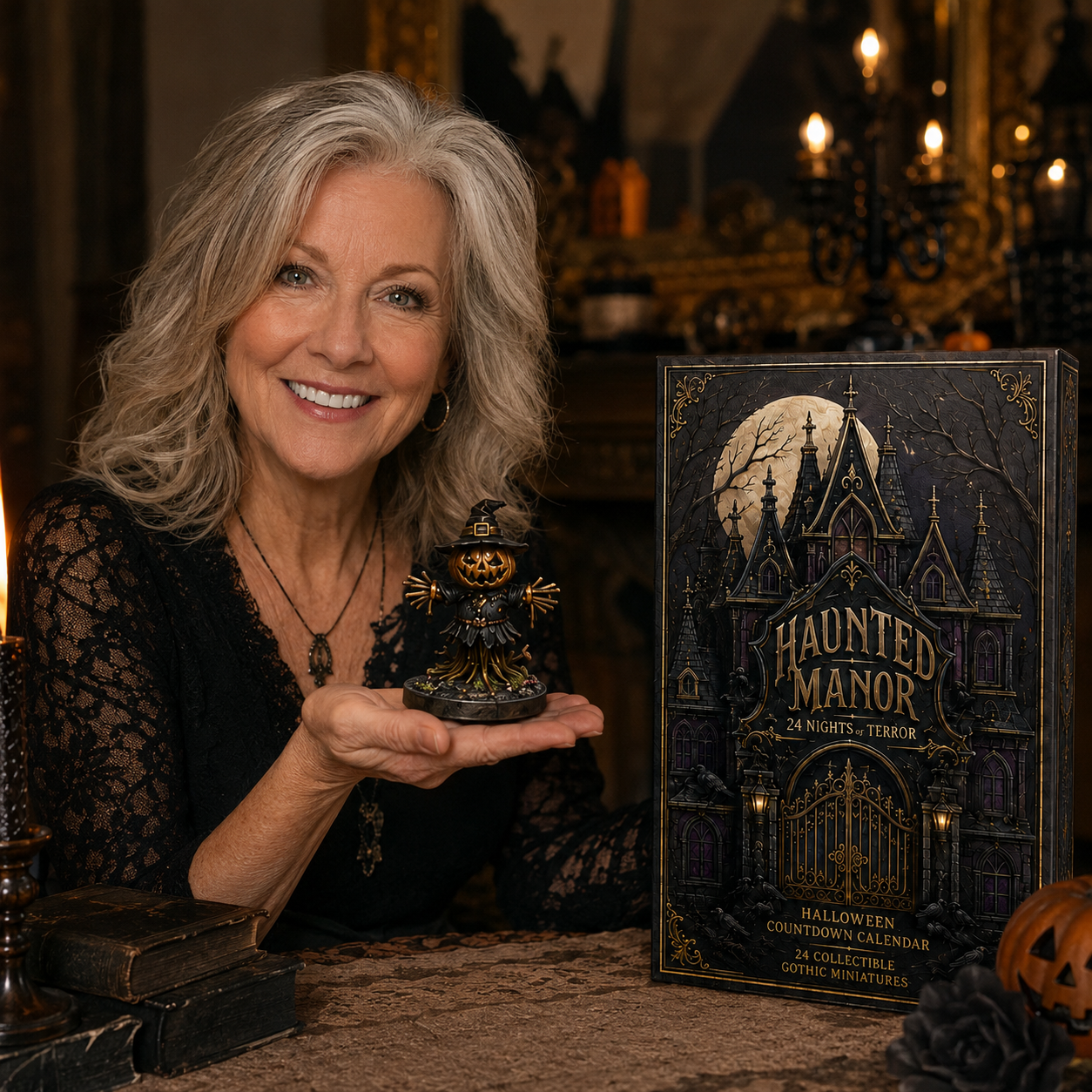 Haunted Manor Halloween Countdown Calendar 2026 – 24 Nights of Terror Gothic Miniature Collectibles