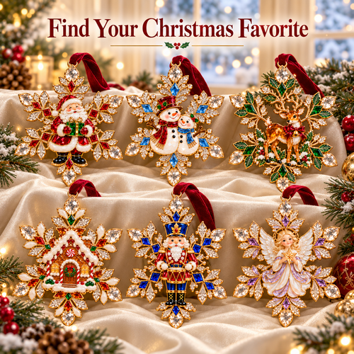 Christmas Magic Snowflake Ornaments – 6 Festive Designs for Holiday Decorating & Gifting