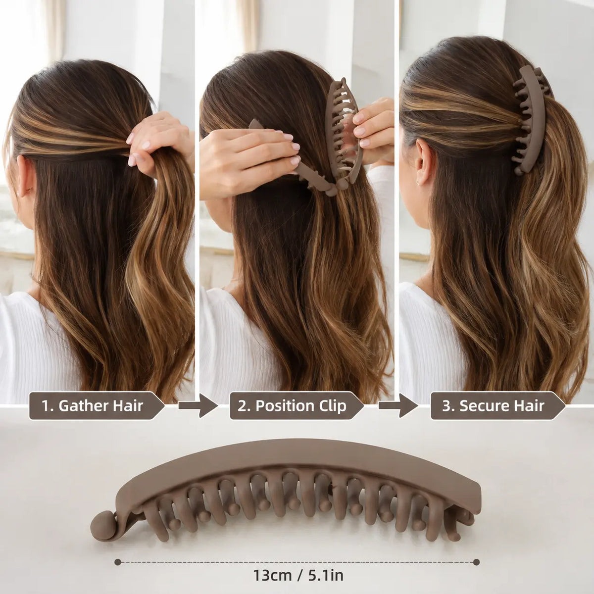 3 PCS Banana Hair Clips for Women, Cute and Stylish French Hair Claw Clips✨ - image 4