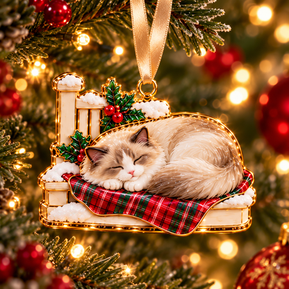 Ragdoll Cat Christmas Ornaments – Cozy Holiday Garden Collection