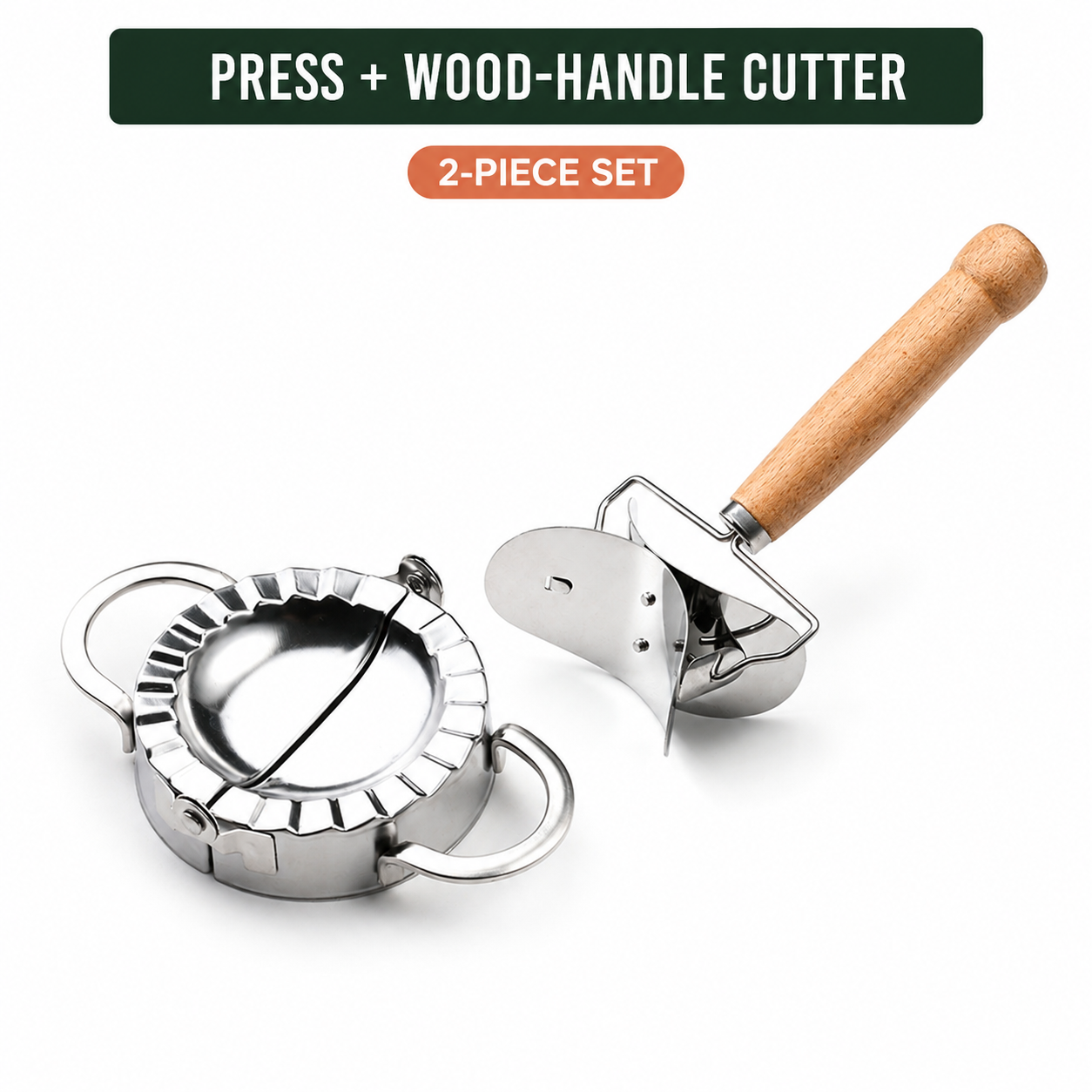 🥟 Stainless Steel Dumpling Maker & Dough Cutter Set – Roll, Fill, Press & Seal with Ease - image 13