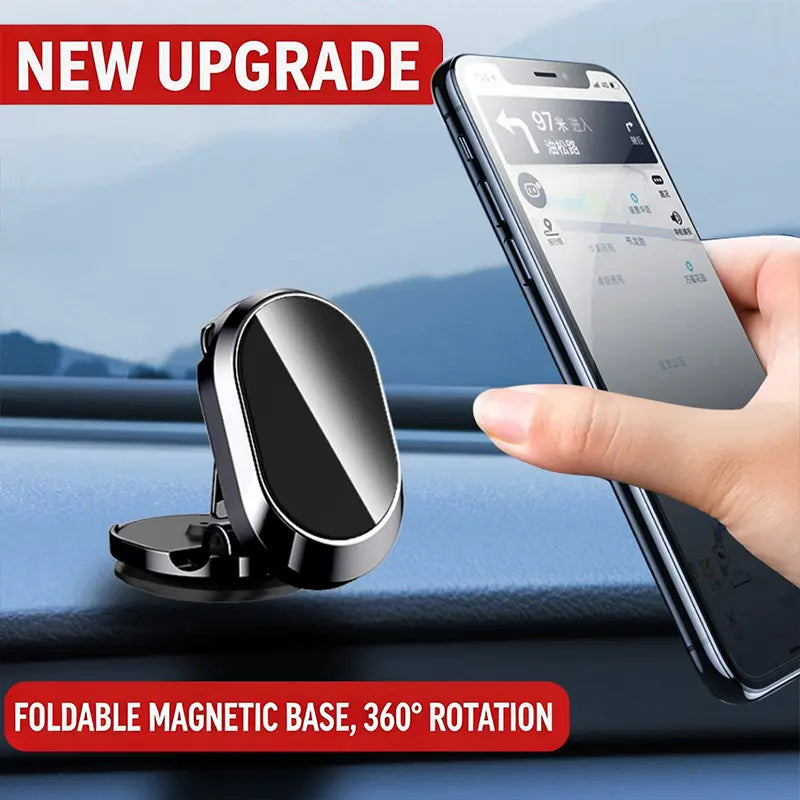 Foldable 360° Rotatable Metal Magnetic Car Phone Holder 🧲 - image 7
