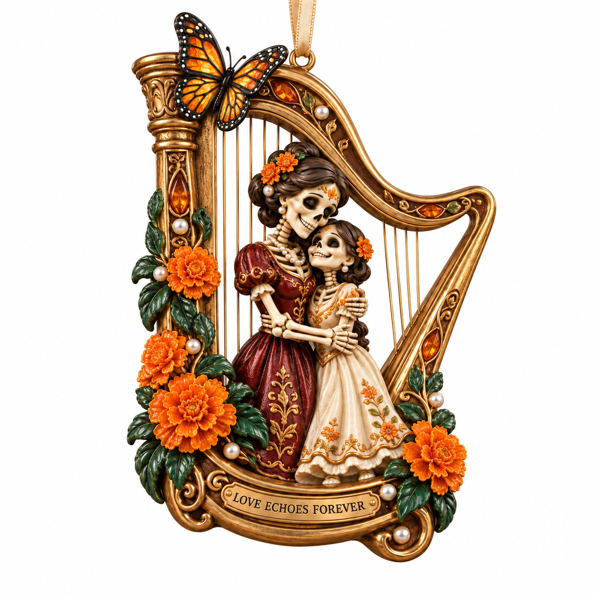 Día de Muertos Musical Ornaments –  Marigold & Melodies of Remembrance Keepsake Collection