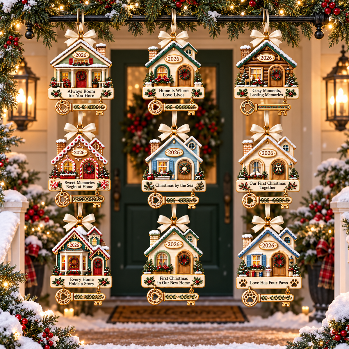 2026 Christmas Home & Key Ornament Collection