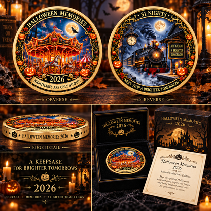 2026 "Halloween Memories" — A double-sided "Halloween Night of the 31st" commemorative coin, crafted especially for Halloween enthusiasts.