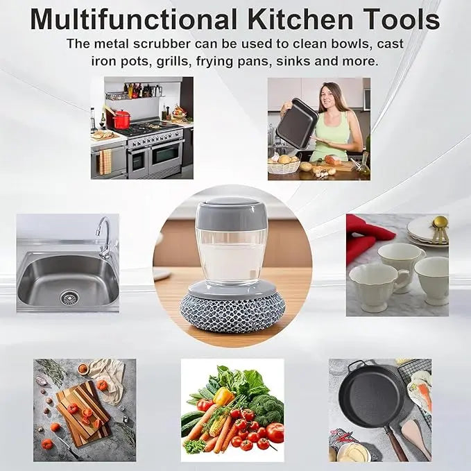 Plastic Auto-Dispense Dish Brush - Multifunctional Pot Scrubber🧼 - image 7