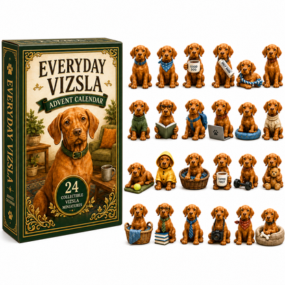 Everyday Vizsla Advent Calendar 2026 – 24 Days of Adorable Vizsla Miniatures, Daily Dog Moments & Perfect Gifts for Vizsla Lovers, Acrylic Charms Blind Box