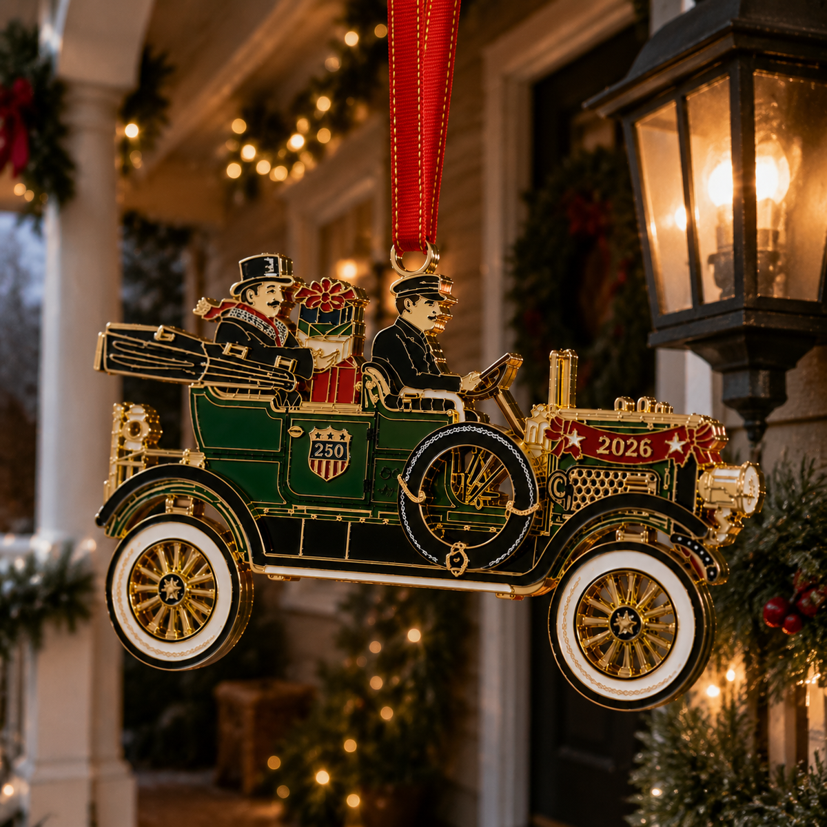 ✨250th Anniversary Edition Vintage Car Christmas Ornament